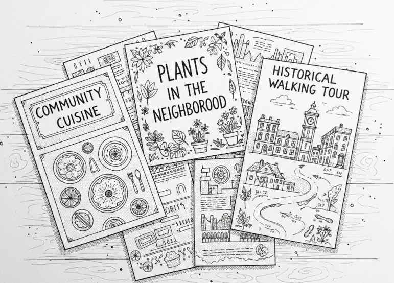 image of different brochures